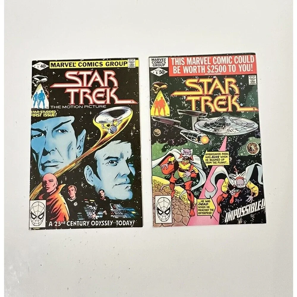 STAR TREK Lot Of 2 #1 #6 Marvel 1979 Star-studded 23rd Century Odyssey Today